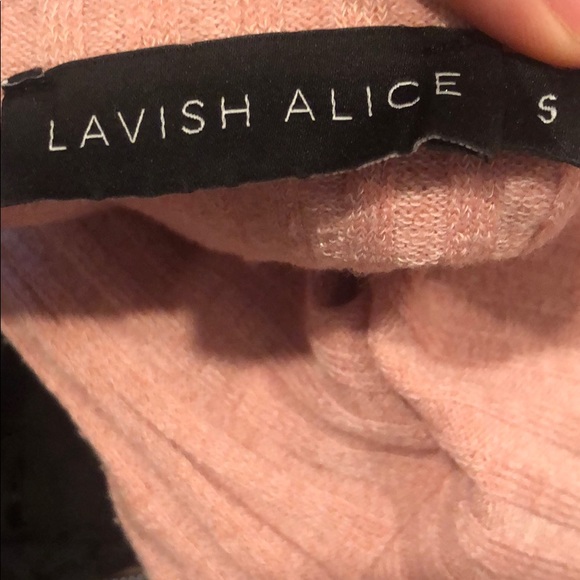 Lavish Alice - pink ribbed knit dress - Picture 5 of 6